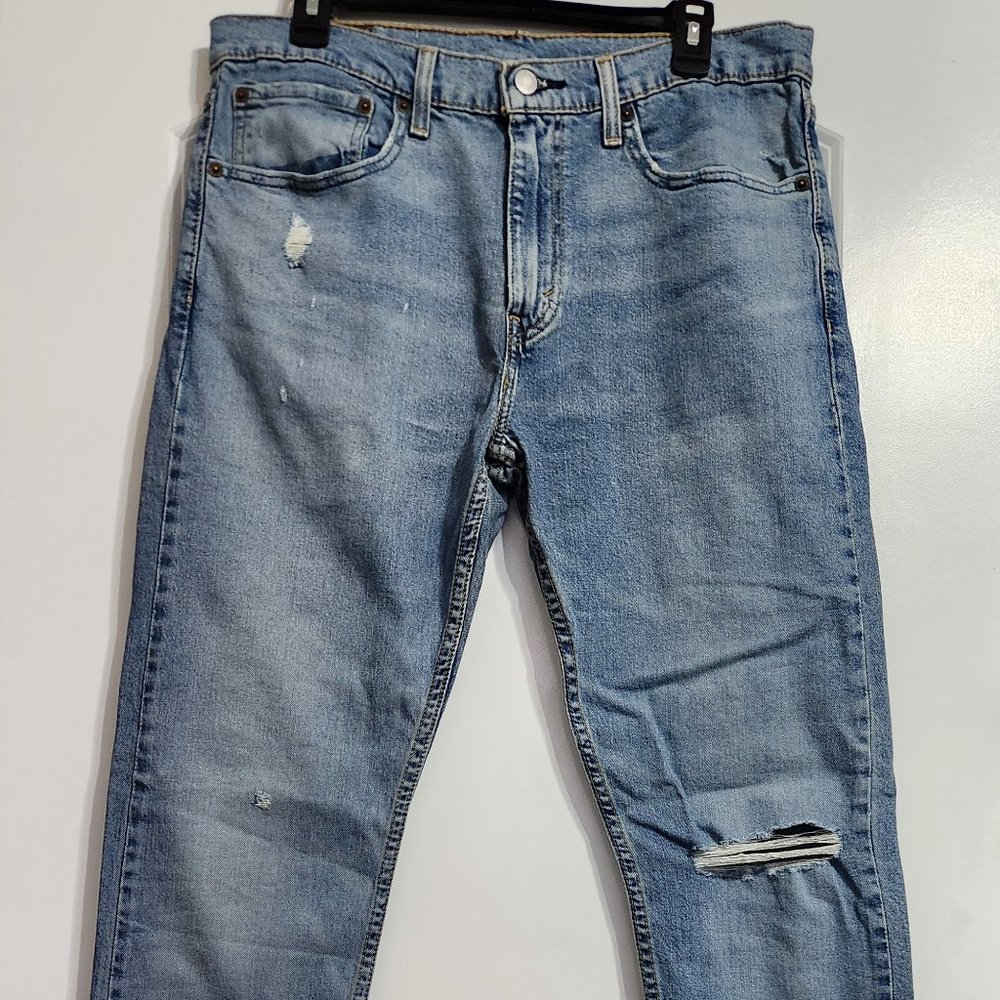 LEVI'S 512 Men's Slim Taper Fit Distressed Blue JEANS 34x34